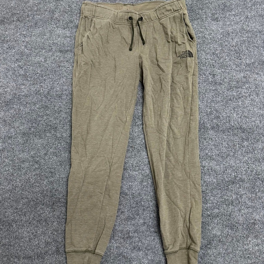 The North Face Joggers Womens Size L Olive Green Cotton Blend Casual Sweatpants